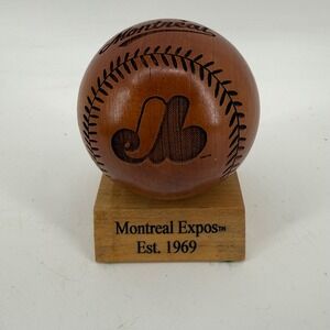 Montreal‎ Expos Wooden Baseball Engraved MLB Collectible GridWorks 2001 Edition